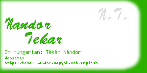 nandor tekar business card